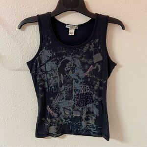 Vintage Suzie Y2K Graphic Rhinestone Tank Top